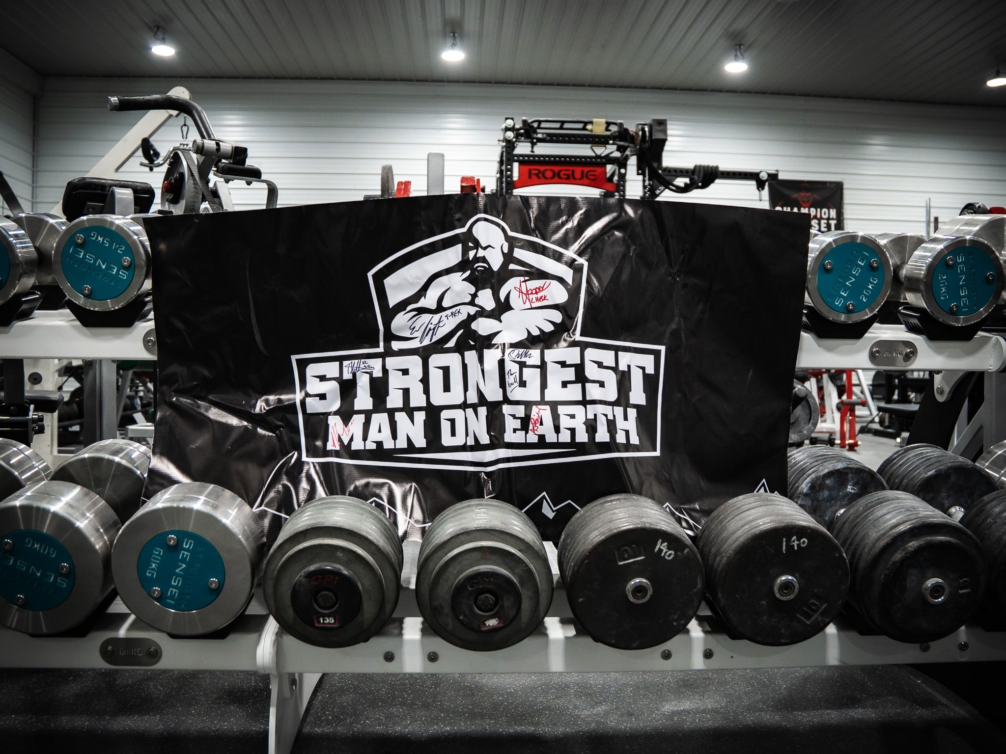 SIGNED 2023 STRONGEST MAN ON EARTH BANNER RAFFLE
