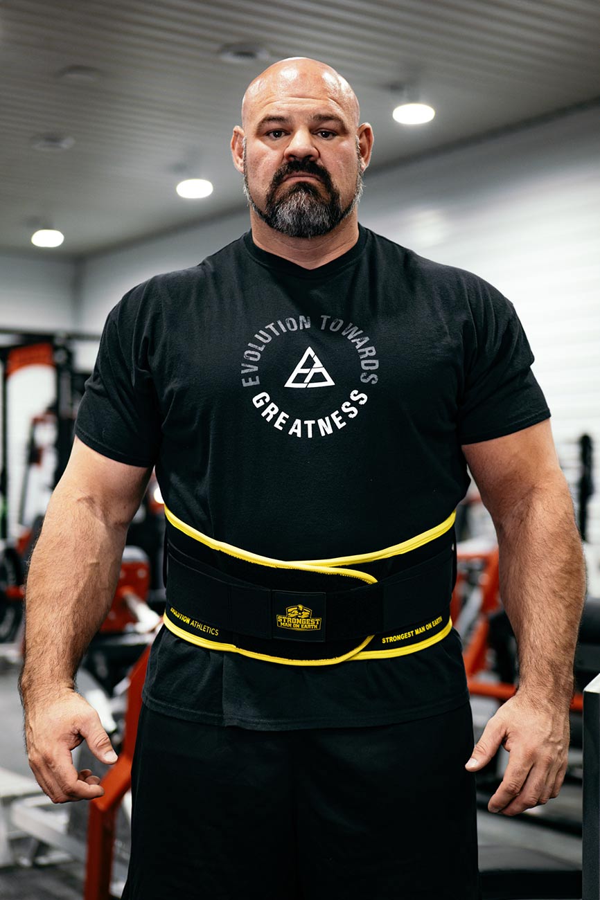 Limited Edition STRONGEST MAN ON EARTH Support Belt - Black & Gold