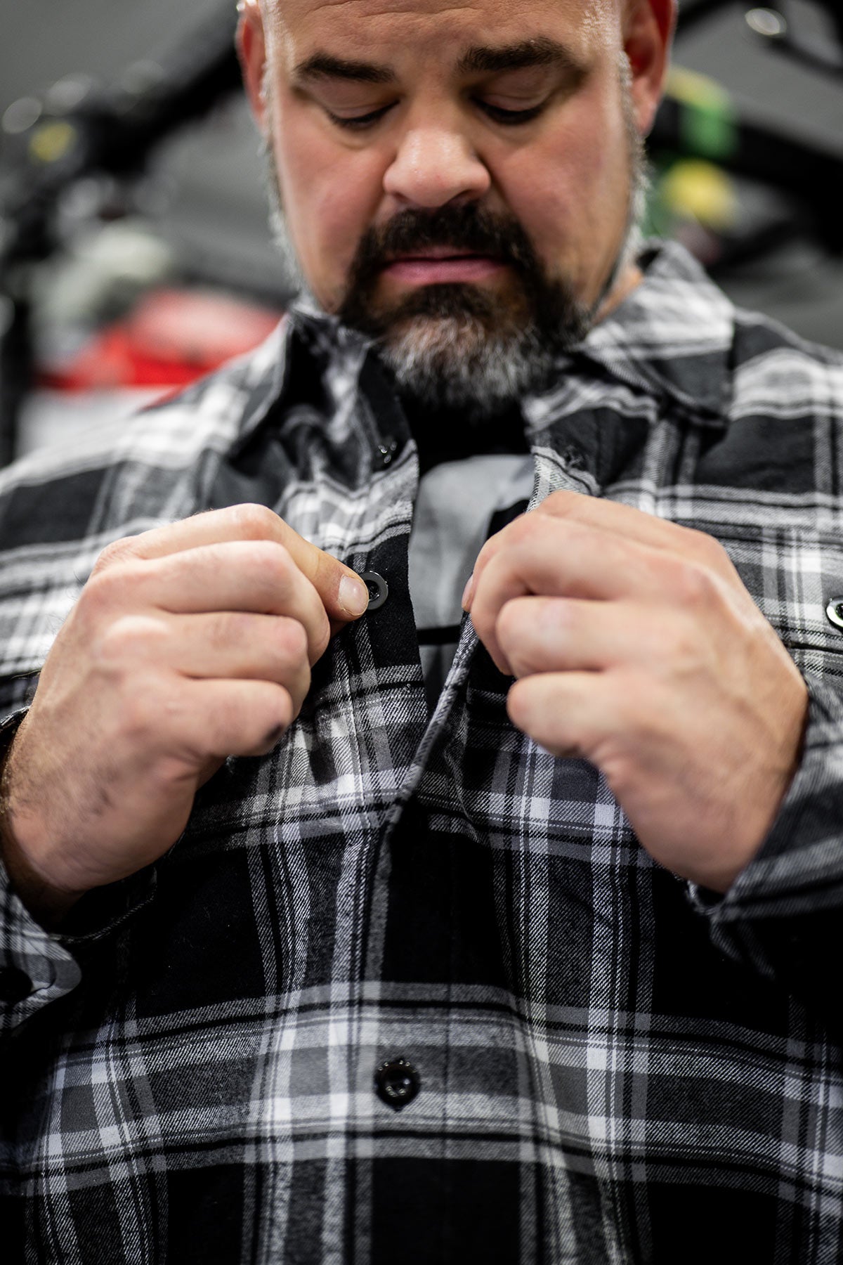 Shaw Strength Black and White Flannel Jacket