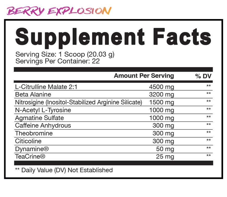 Supplement/Nutrition Facts label