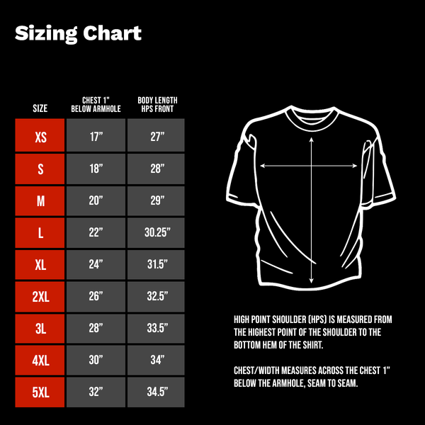 Sizing chart