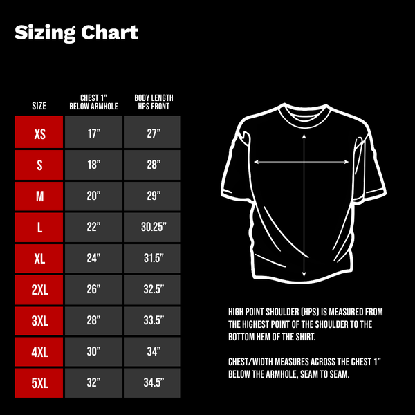 Sizing chart