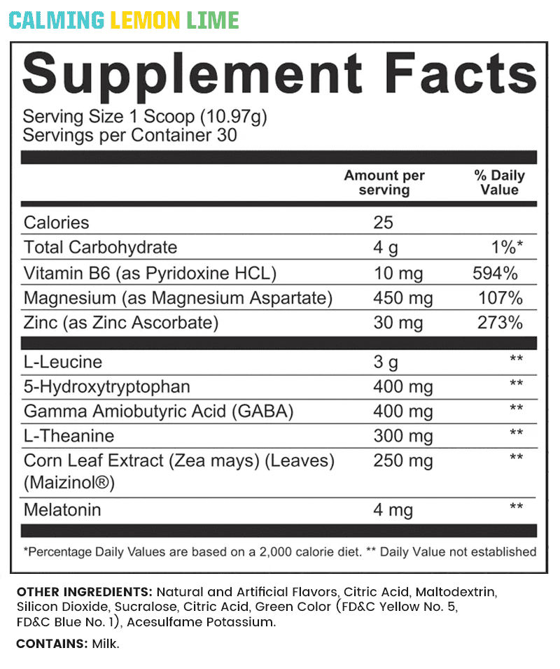 Supplement/Nutrition Facts label