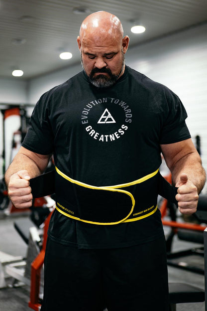 Limited Edition STRONGEST MAN ON EARTH Support Belt - Black & Gold