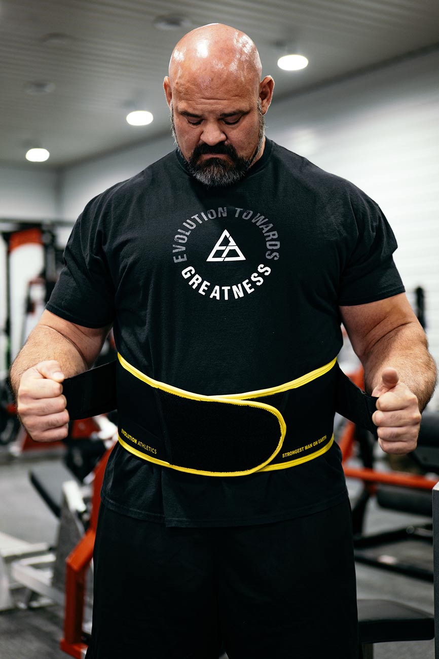 Limited Edition STRONGEST MAN ON EARTH Support Belt - Black & Gold