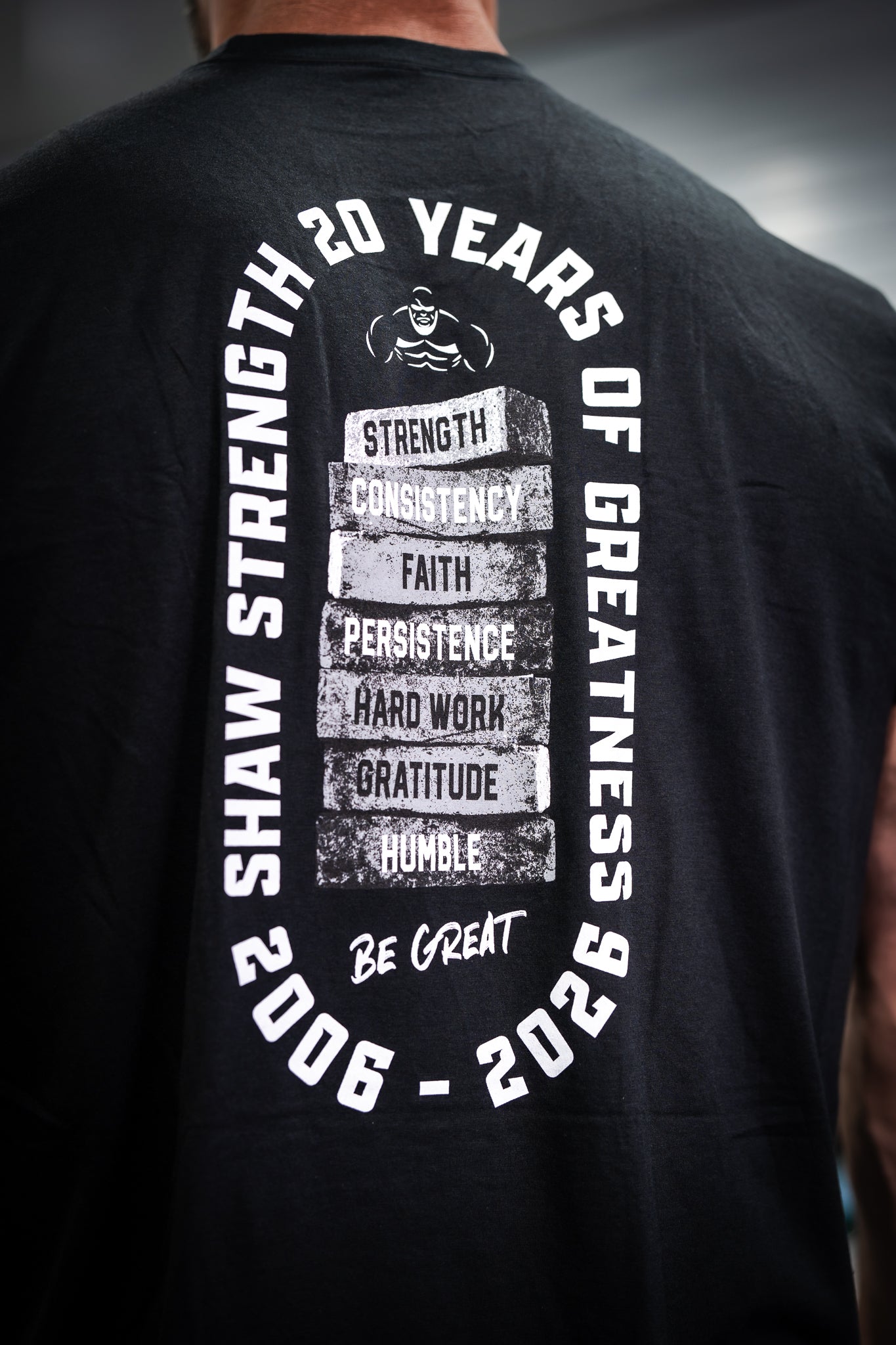 Shaw Strength 20th Anniversary Motivational Bricks T-Shirt