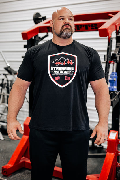 Strongest Man on Earth Shield TShirt