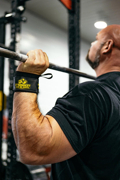 Limited Edition STRONGEST MAN ON EARTH Wrist Wraps - 20"