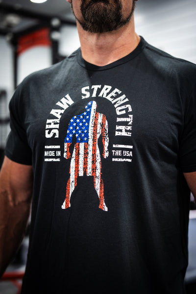 SHAW STRENGTH FLAG FIGURE T-SHIRT
