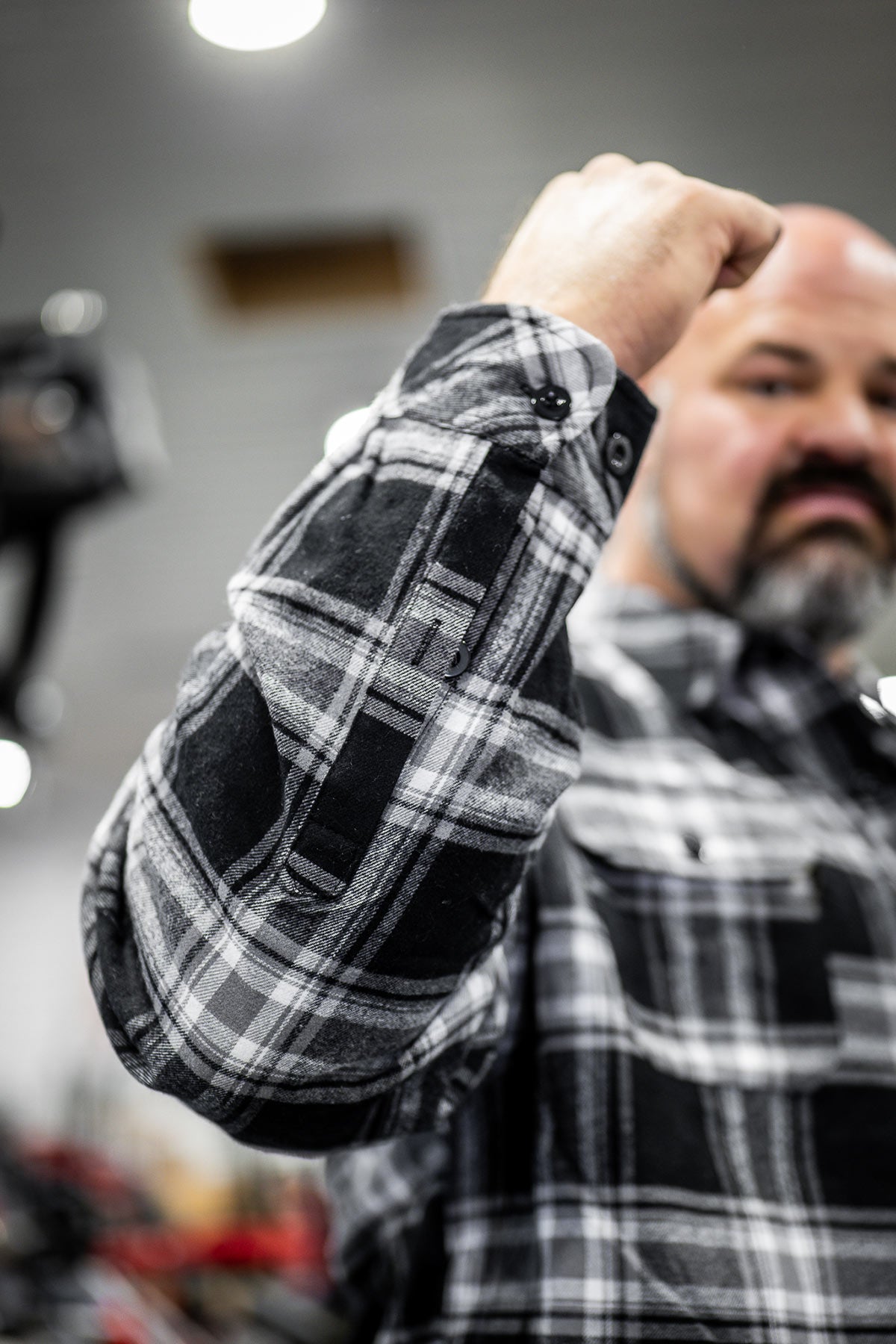 Shaw Strength Black and White Flannel Jacket