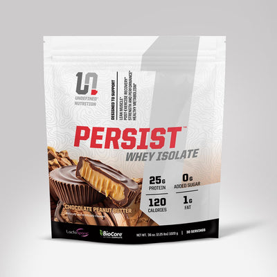 Persist Whey Protein Isolate - Chocolate Peanut Butter flavor nutritional supplement made by Undefined Nutrition - Brian Shaw