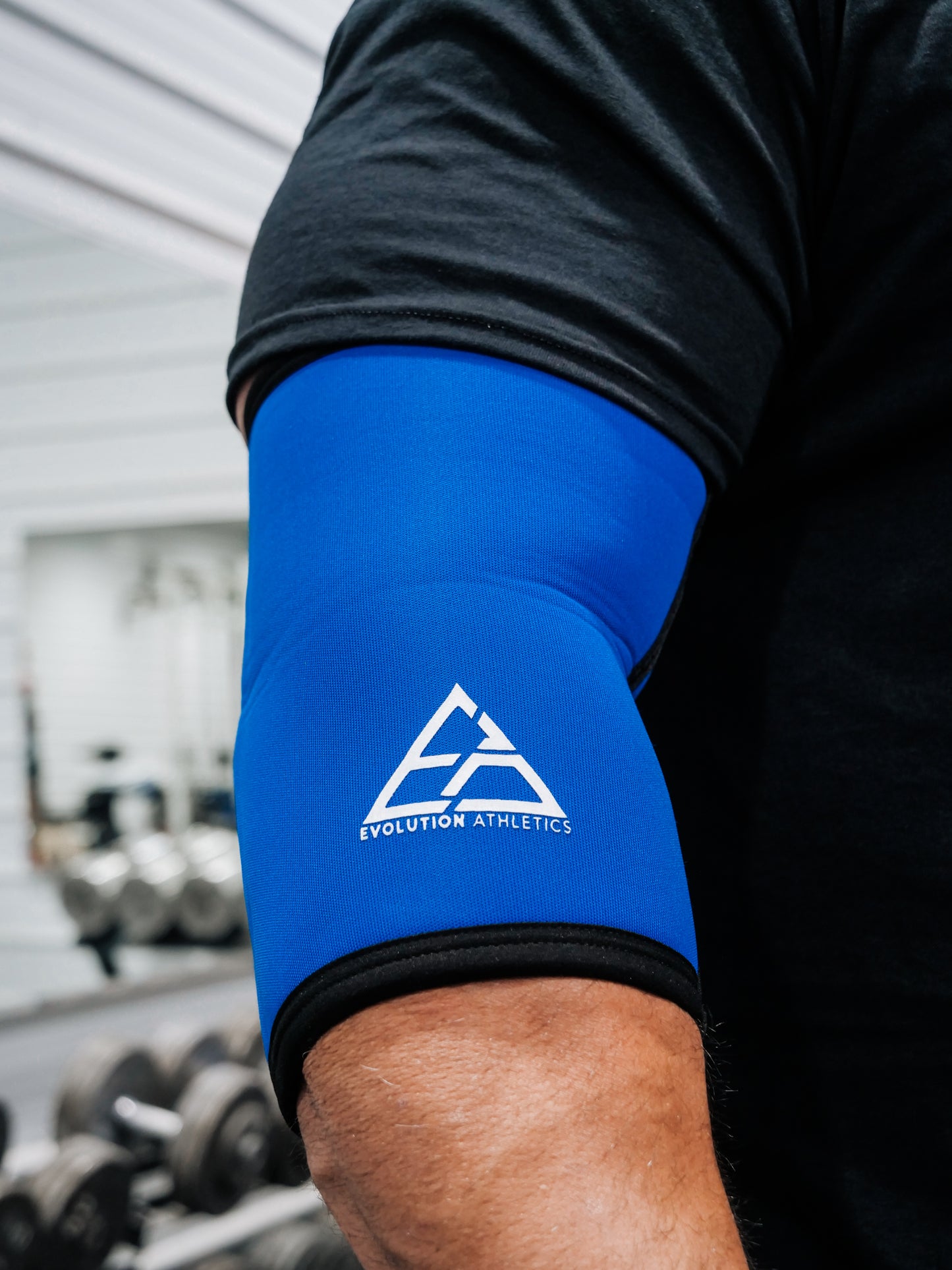 BLUE/BLACK 7MM ELBOW SLEEVES