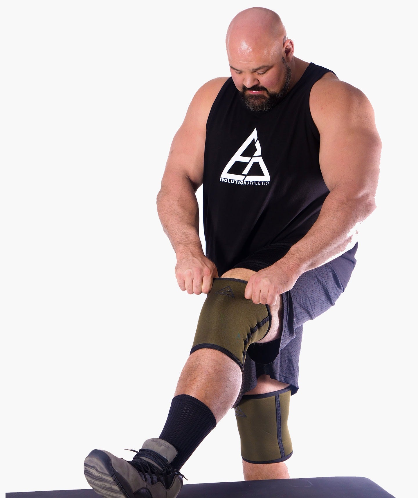 GREEN/BLACK 9MM KNEE SLEEVES